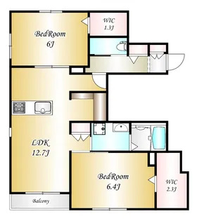 calme【2階】の間取り