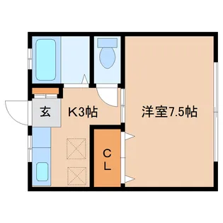 セジュール苦竹【2階】の間取り