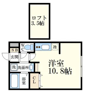 リブフラット ポルトゥス【2階】の間取り
