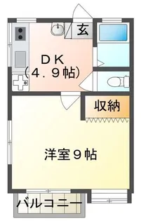 フローレス尾白江【1階】の間取り