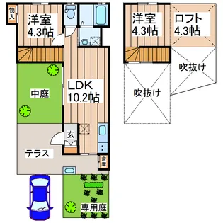 宮城県仙台市宮城野区燕沢東3【一戸建】の間取り