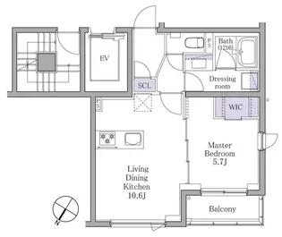 東京都港区白金2【マンション】の間取り