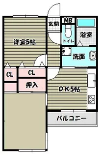 フラワーマンション【2階】の間取り