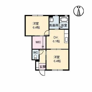 広島県福山市御幸町大字上岩成【アパート】の間取り