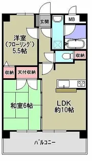 埼玉県蕨市塚越3【マンション】の間取り