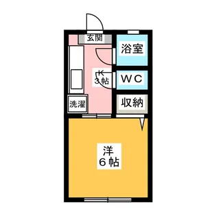 ラフィネ利平治【2階】の間取り