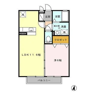 セジュール・アイ・小松【2階】の間取り