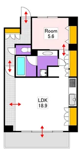 1LDKの間取り画像