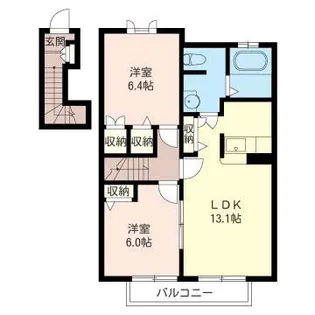 シャーメゾン フォレステージュB【2階】の間取り