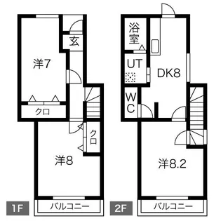 ユニヴェールA【1階】の間取り