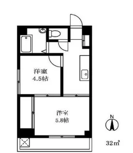 フロール氷川台【1階】の間取り