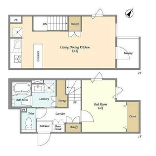 モナークマンション代々木I【1階】の間取り