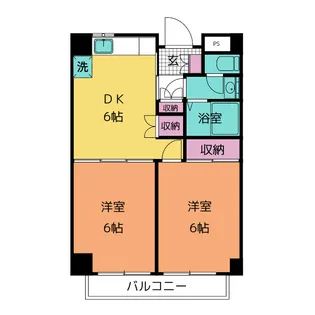 旭レジデンス【6階】の間取り