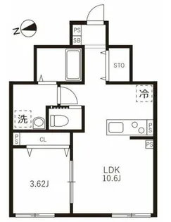 東京都世田谷区代田3【アパート】の間取り