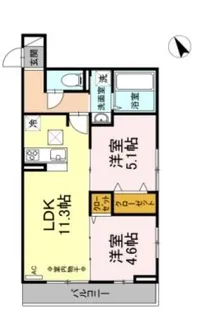 メゾン ド フルール【1階】の間取り