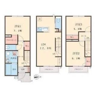 千葉県松戸市六実4【一戸建】の間取り