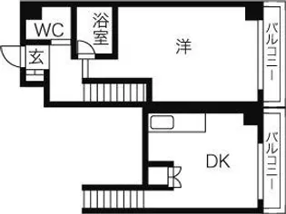 北海道札幌市中央区北七条西24【マンション】の間取り