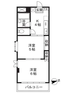 キャッスルハイツ【2階】の間取り