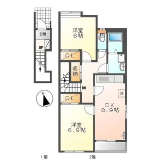 サンタプレイス【2階】の間取り
