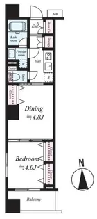 レグラス横浜ポートサイド【4階】の間取り