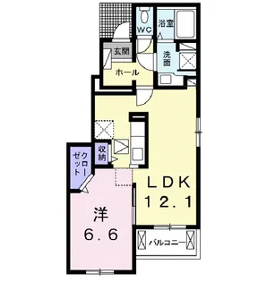 茨城県土浦市おおつ野6【アパート】の間取り