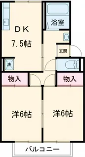 コーポラス宇東A【2階】の間取り