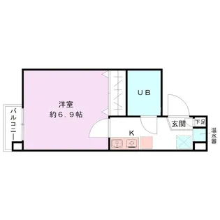 シャトー上大川前【4階】の間取り