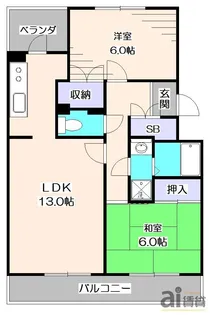 東京都小平市小川西町4【マンション】の間取り