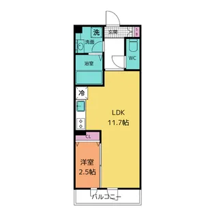 ザ・テラスコート英【2階】の間取り