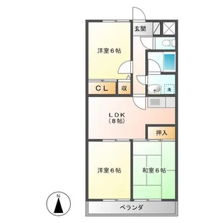 プランドール【1階】の間取り