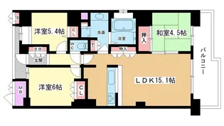 大阪府豊中市少路2【マンション】の間取り
