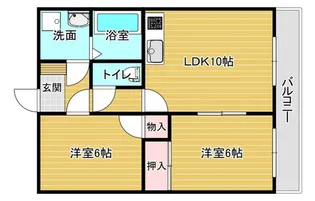 ピュアステージイタノ【2階】の間取り