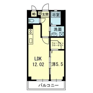 スライブ五番館【4階】の間取り