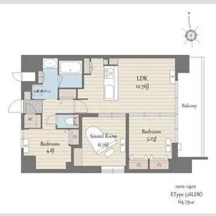 S-RESIDENCE天満橋ar【12階】の間取り
