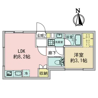 FOLSCLASS東蒲田【4階】の間取り