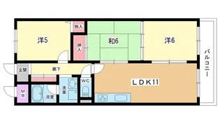 大阪府豊中市上新田4【マンション】の間取り