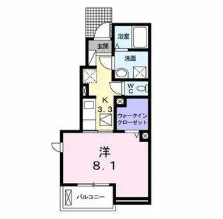シャイニー高塚B【1階】の間取り