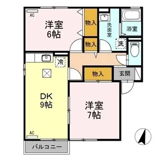 ロイヤルガーデンコート B【1階】の間取り
