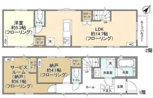 東京都葛飾区西新小岩3【一戸建】の間取り