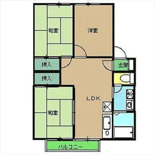 ワコーフラットKII【2階】の間取り