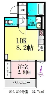 仮)BAU宮町2号棟【2階】の間取り