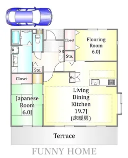 東京都世田谷区赤堤2【アパート】の間取り