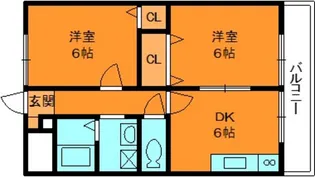 シャトー立田川【3階】の間取り