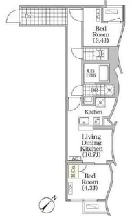 BRICK RESIDENCE 目黒本町【3階】の間取り