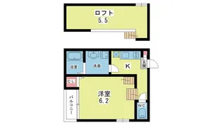 大阪府豊中市庄内東町6【アパート】の間取り
