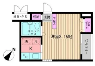 ビイルーム新宿【2階】の間取り