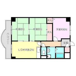 アミニティ7番館【5階】の間取り
