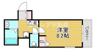 ル・プルミエ・シャピトゥル福島【11階】の間取り