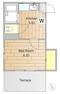 テトラハウスタカラ【1階】の間取り