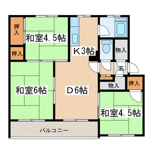 若草401マンション【4階】の間取り